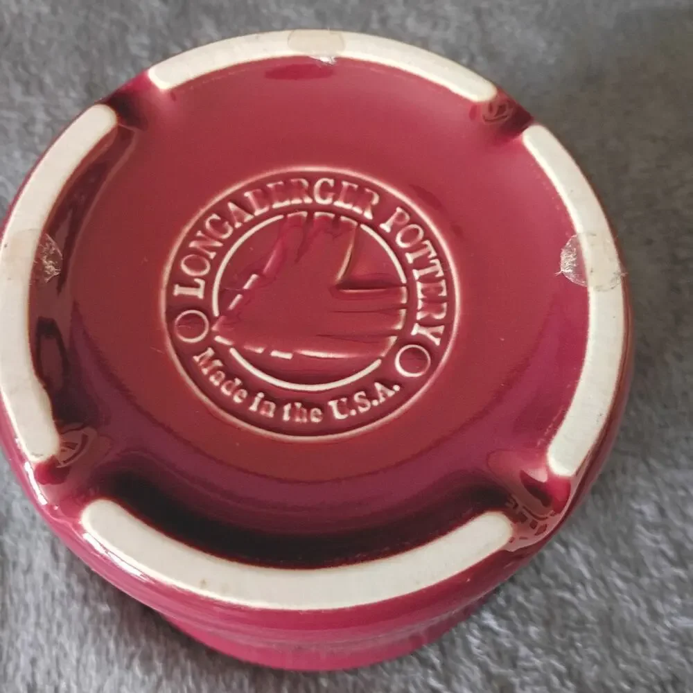 longaberger pottery bowls Red